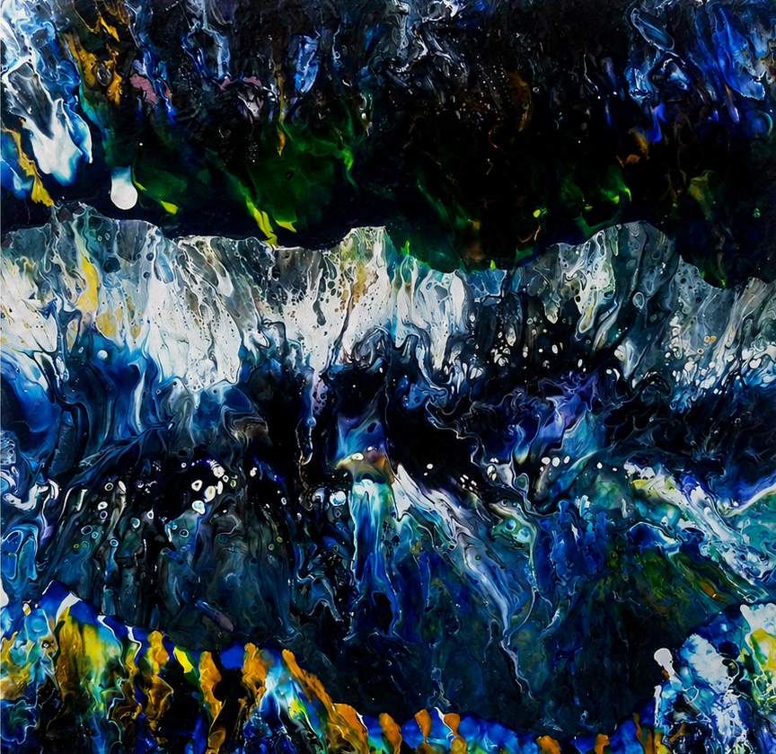 The River, an original painting by Aliz&eacute;e Saint-Louis